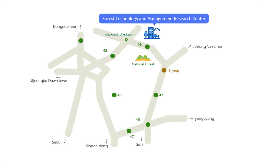 Forest Technology and Management Research Center map