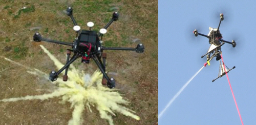 Forest fire spread suppression technique using UAV