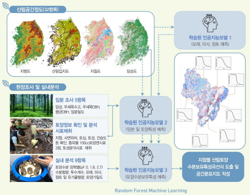 Structure of AI model in forest water map